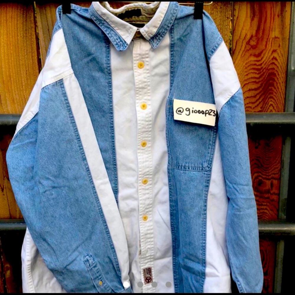 BLUE JEAN FLANNEL/WHITE